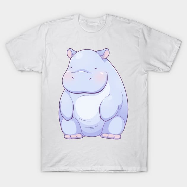 Little blue hippo on two legs T-Shirt by SundayDonuts